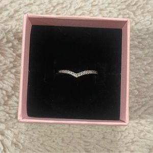 Pandora Sparkling Wishbone Ring